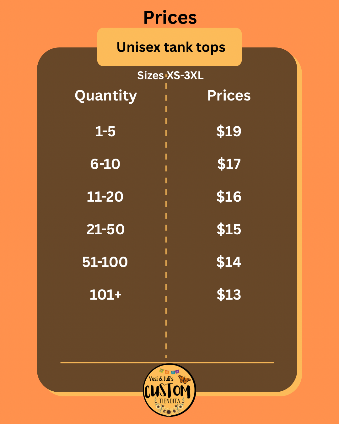 Custom Unisex Tank Tops Sizes S-3XL with DTF Transfers