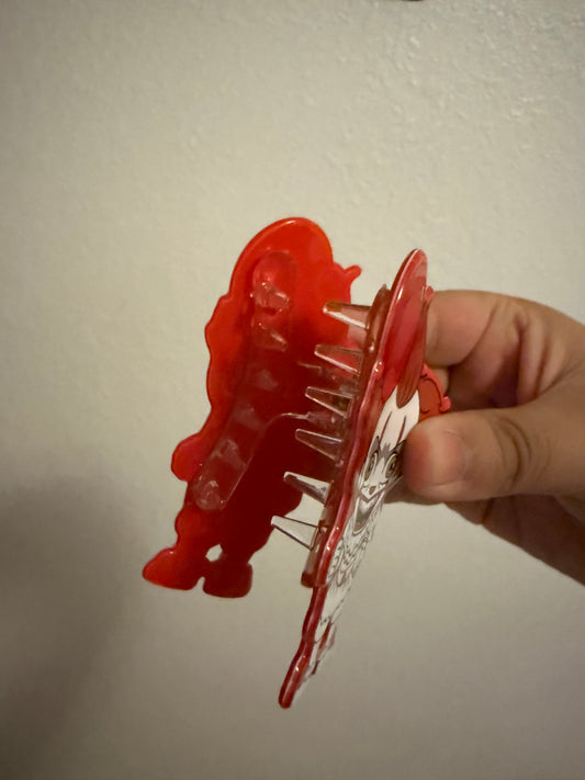 Halloween IT Pennywise Hair Claw Clip