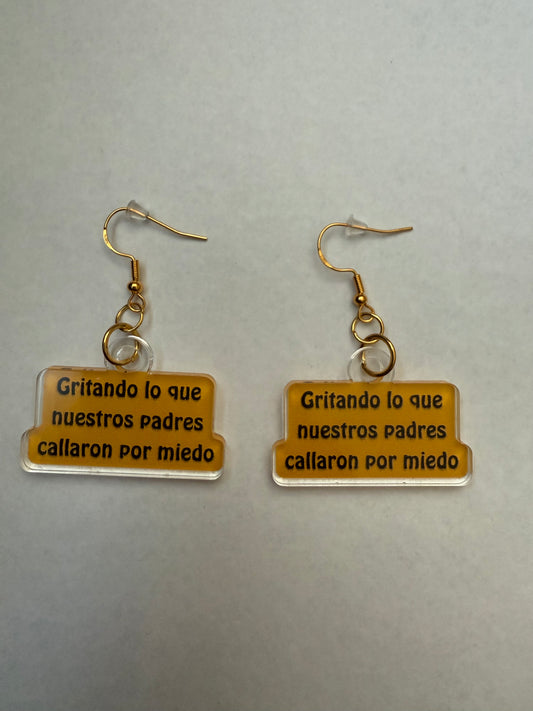Gritando lo que nuestros padres callaron por miedo earrings