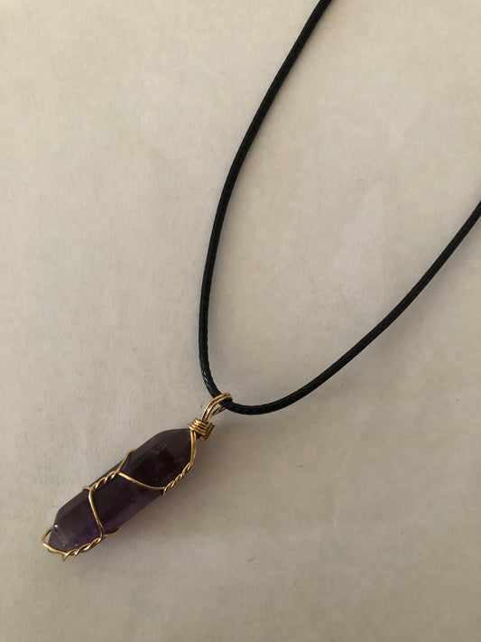 Crystal healing necklace
