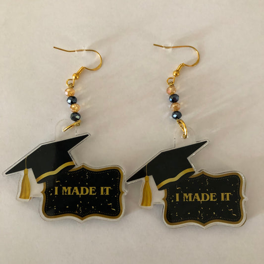 Class of 2025 I Made It Graduate earrings