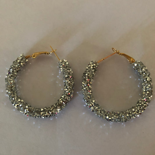 Beaded hoop earrings