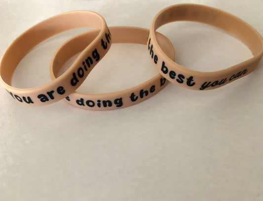 You are doing the best you can bracelet Rubber band bracelet with positive affirmation