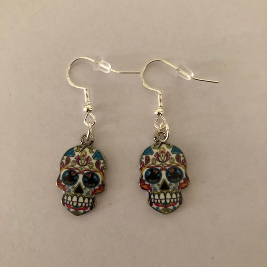 Día De Muertos Skull Calavera Earrings