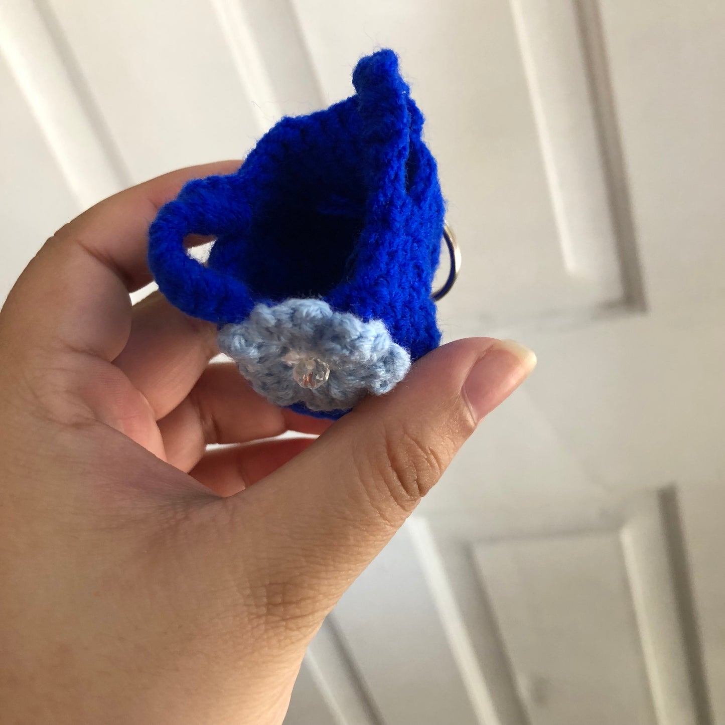 Crochet handbag keychain