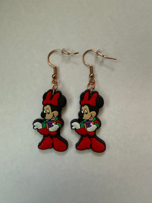 Christmas Minnie Mouse earrings