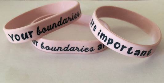 Your boundaries are important bracelet Rubber band bracelet with positive affirmation