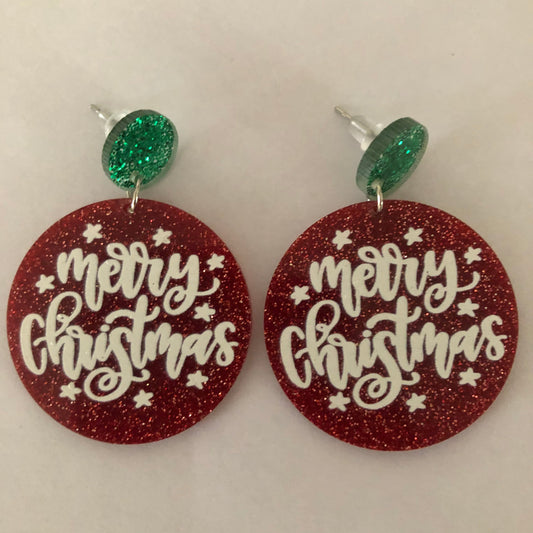 Merry Christmas earrings