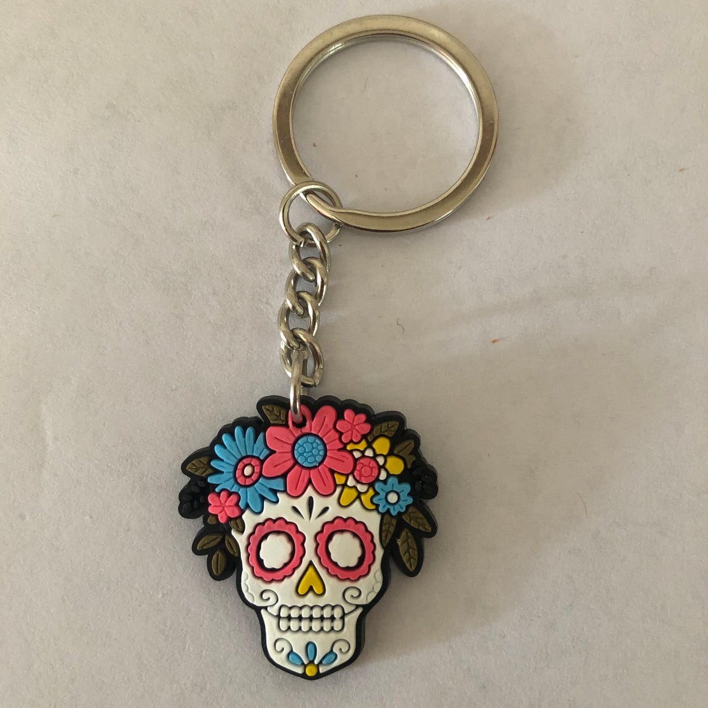 Día de Muertos Mexican skull Calavera keychain