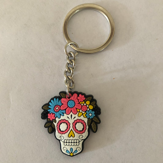 Día de Muertos Mexican skull Calavera keychain