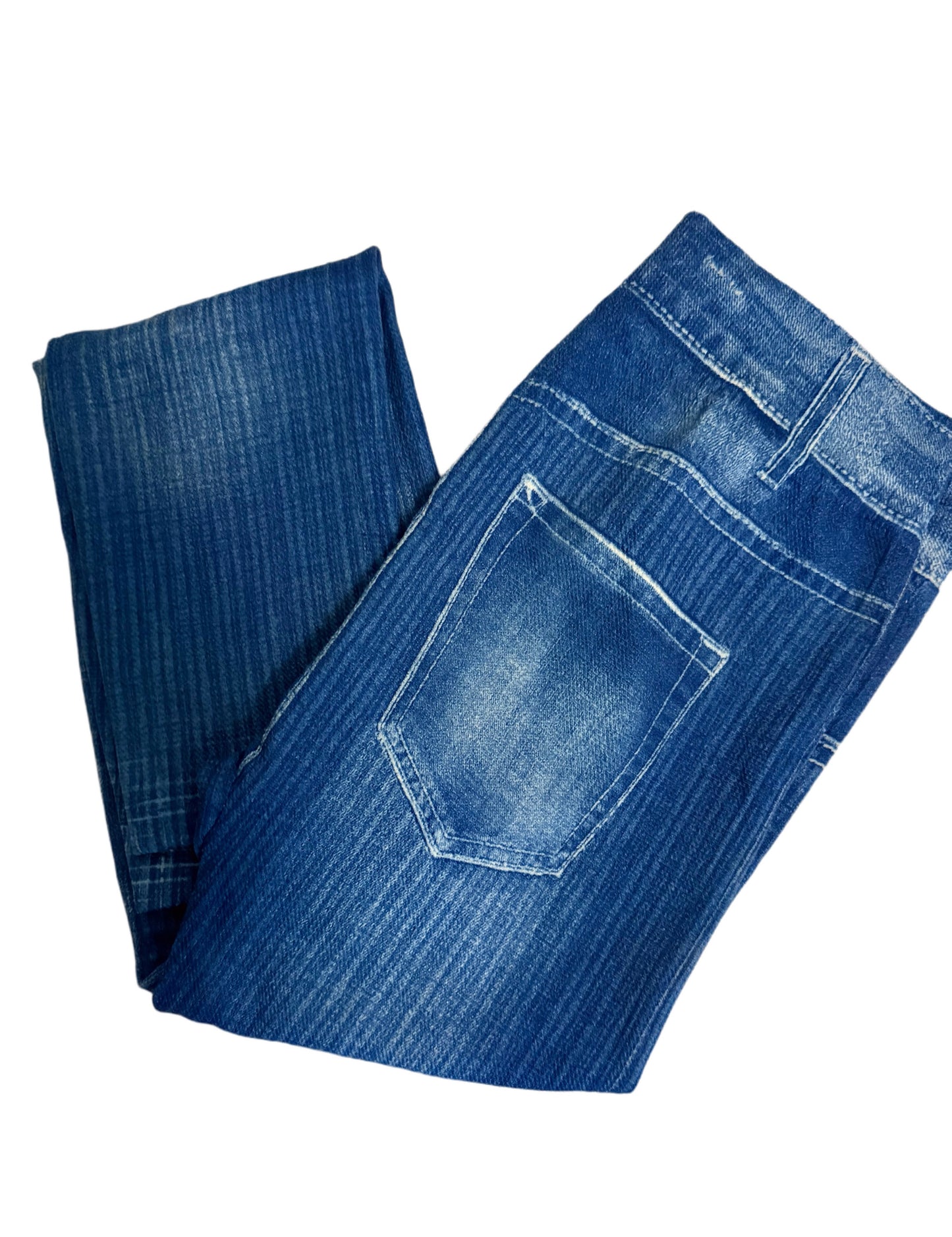 Solid Color Vintage Leggings Stretchy Ladies False Jeans Jeggings Soft Fake Denim Yoga Women Pants Dropship