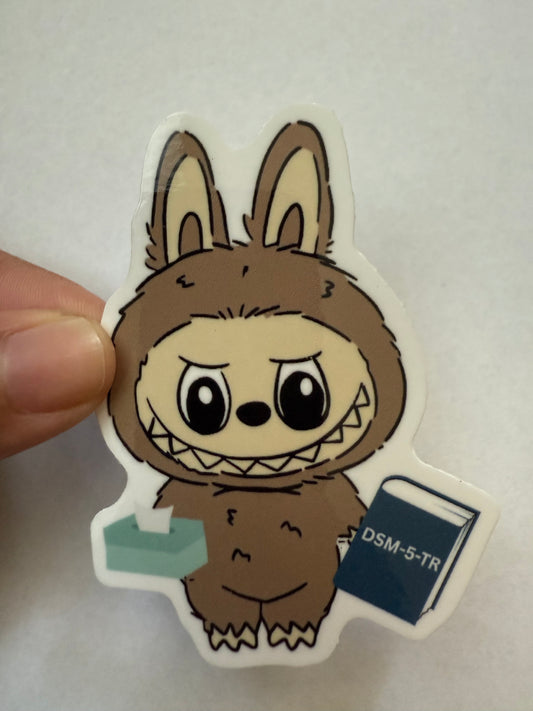 Labubu therapist sticker