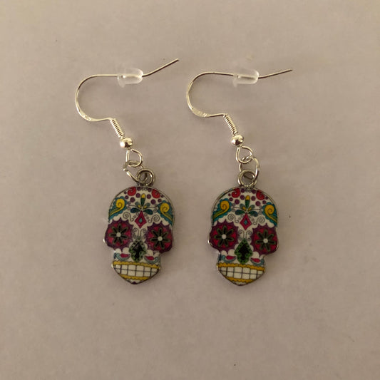 Día De Muertos Skull Calavera Earrings