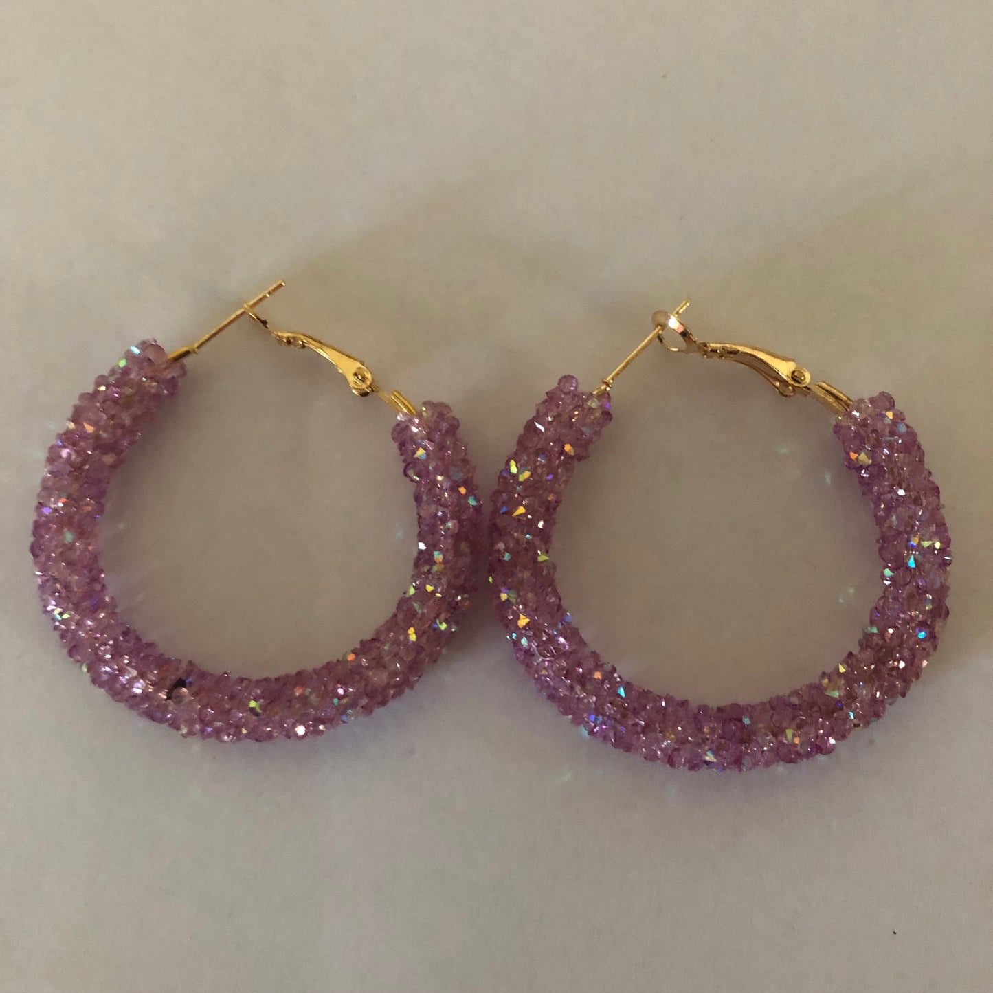 Beaded hoop earrings