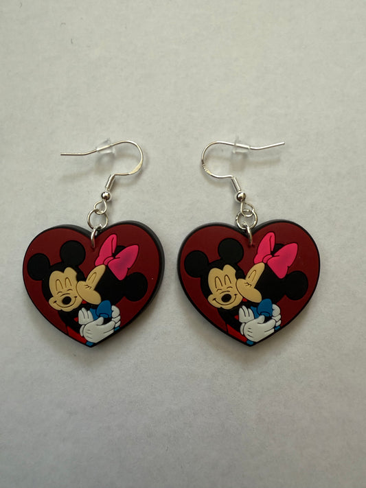 Mickey and Minnie Mouse Love earrings