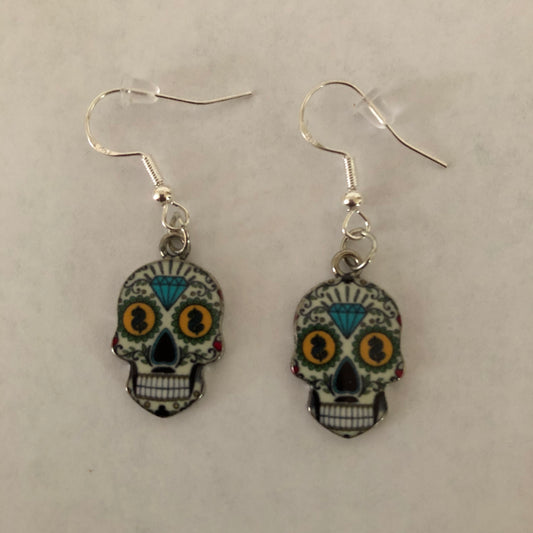 Día De Muertos Skull Calavera Earrings