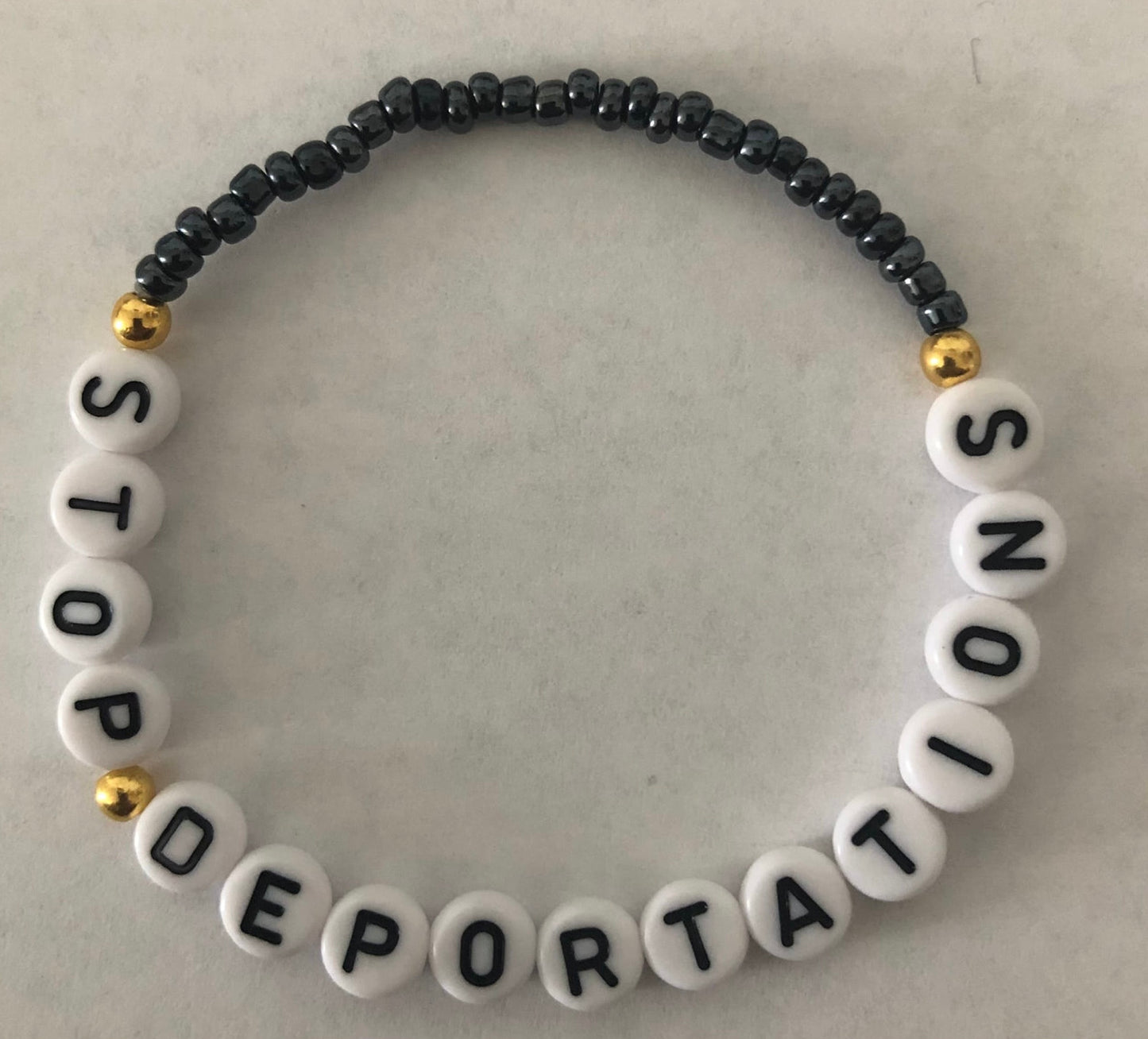 Stop deportations bracelet
