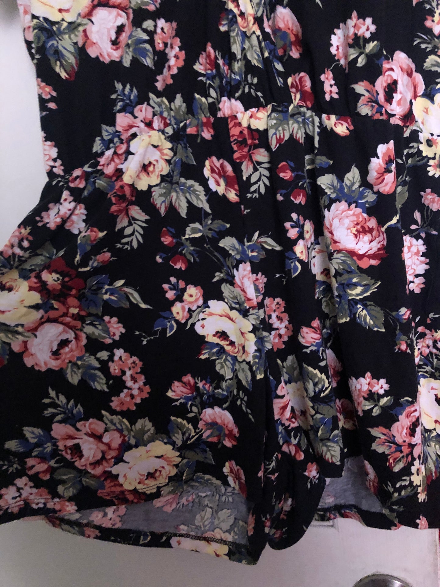 Floral Short Sleeve Wide Leg Romper Shorts Jumpsuit