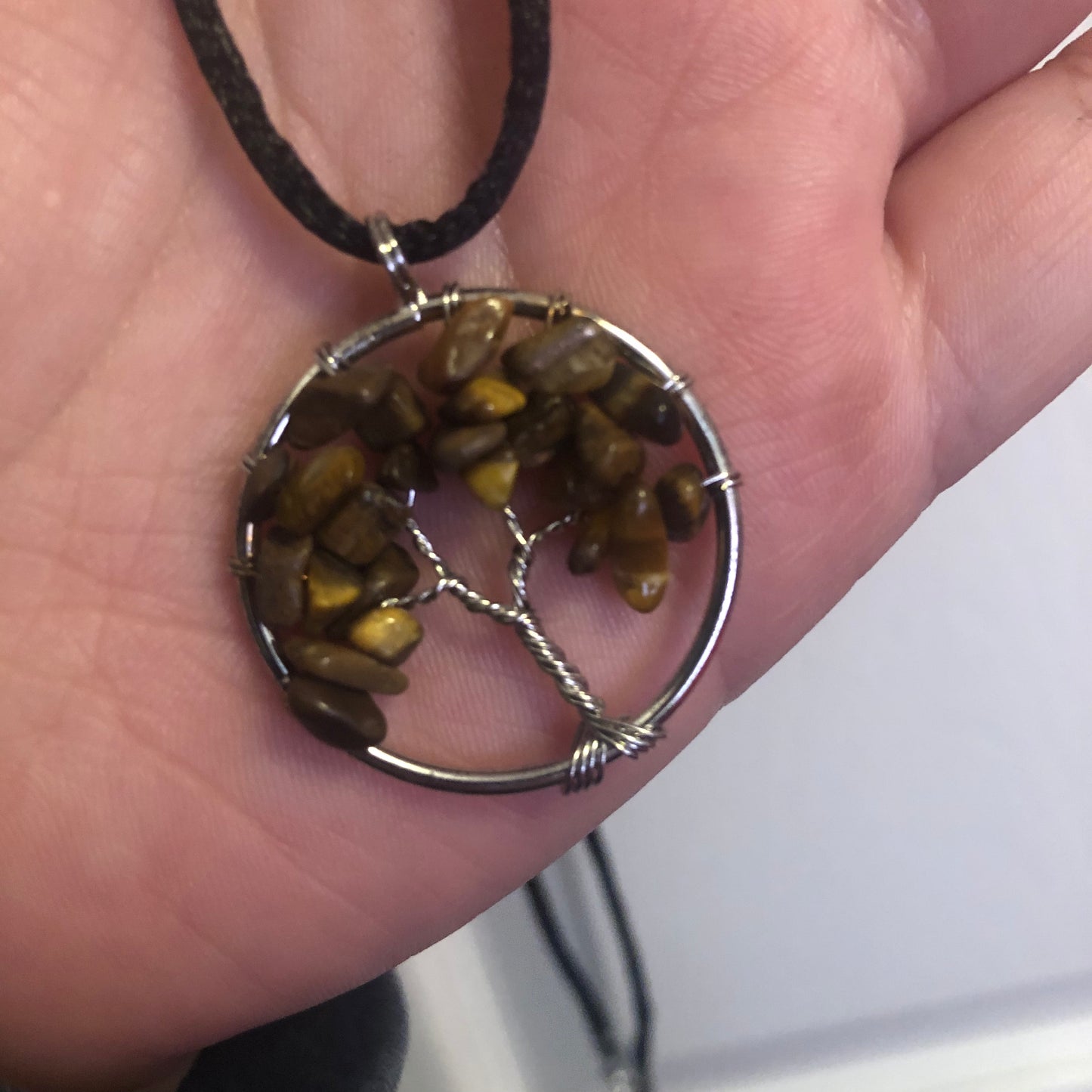 Tiger Eye Tree of Life Necklace