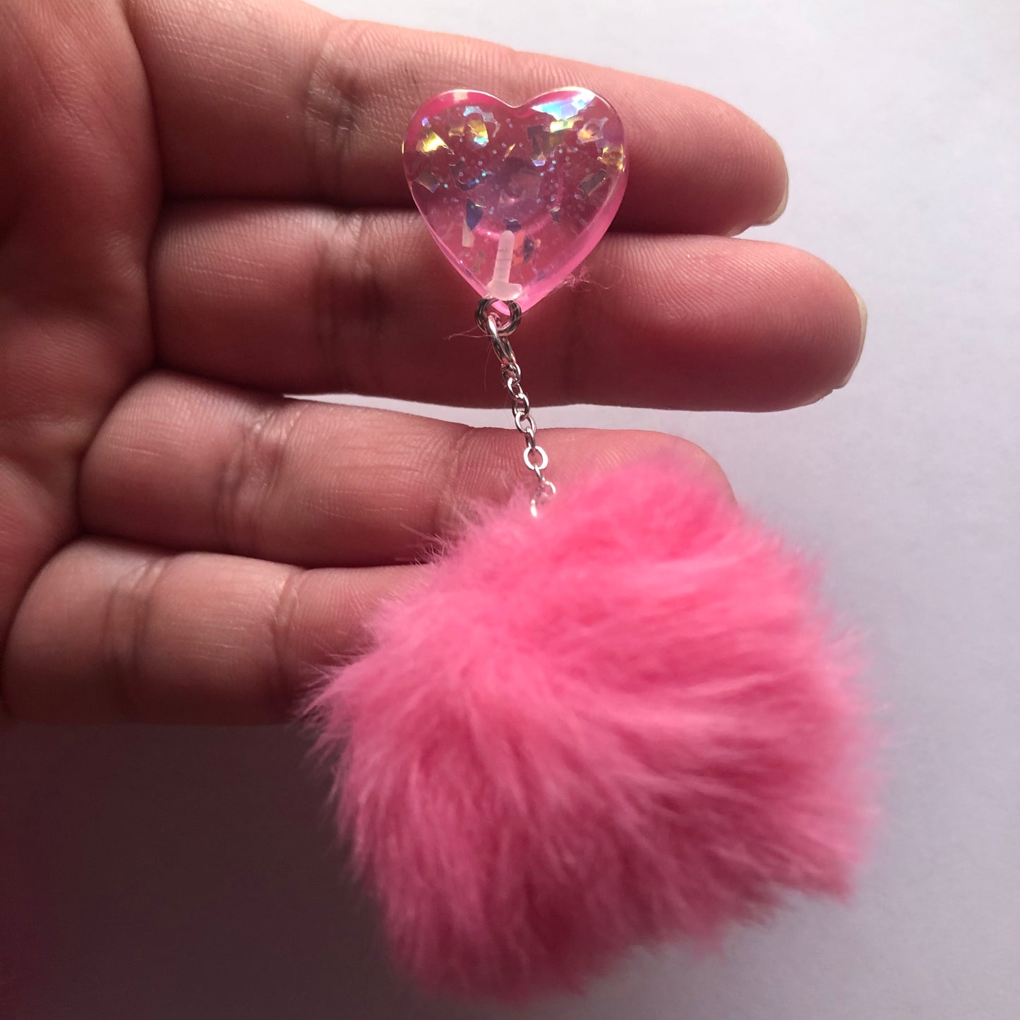 Valentine’s Day Pom Pom Heart y2k earrings