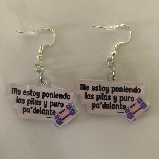Me estoy poniendo las pilas y puro pa’delante - Chingona Empowerment earrings