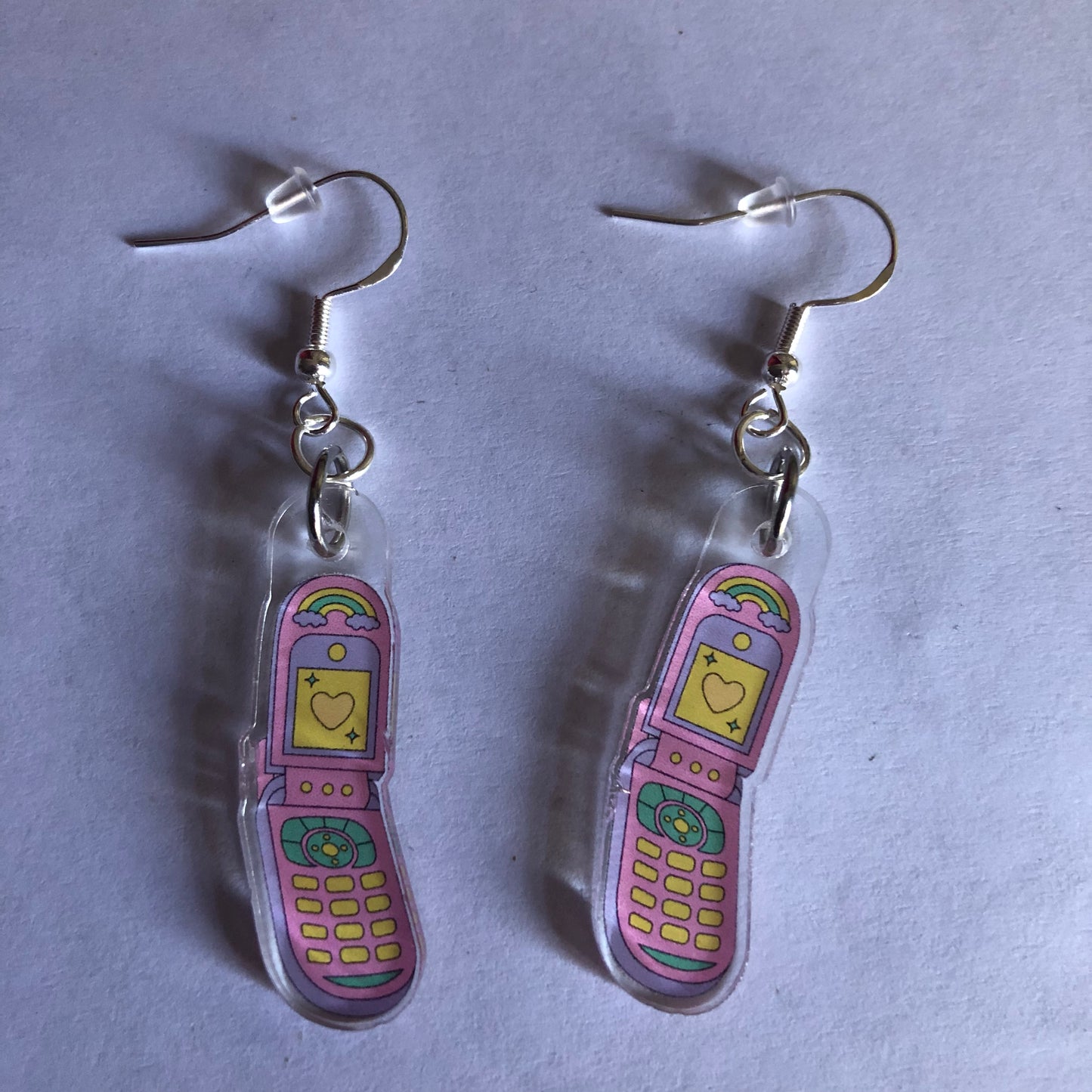Flip phone y2k charm earrings