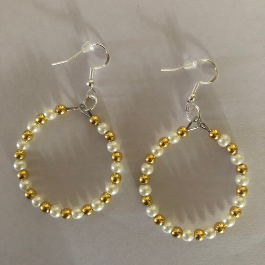 Beaded hoop earrings