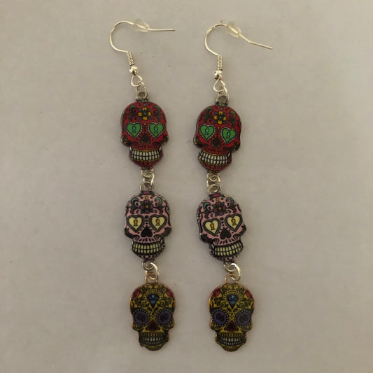 Día De Muertos Skull Calavera Earrings
