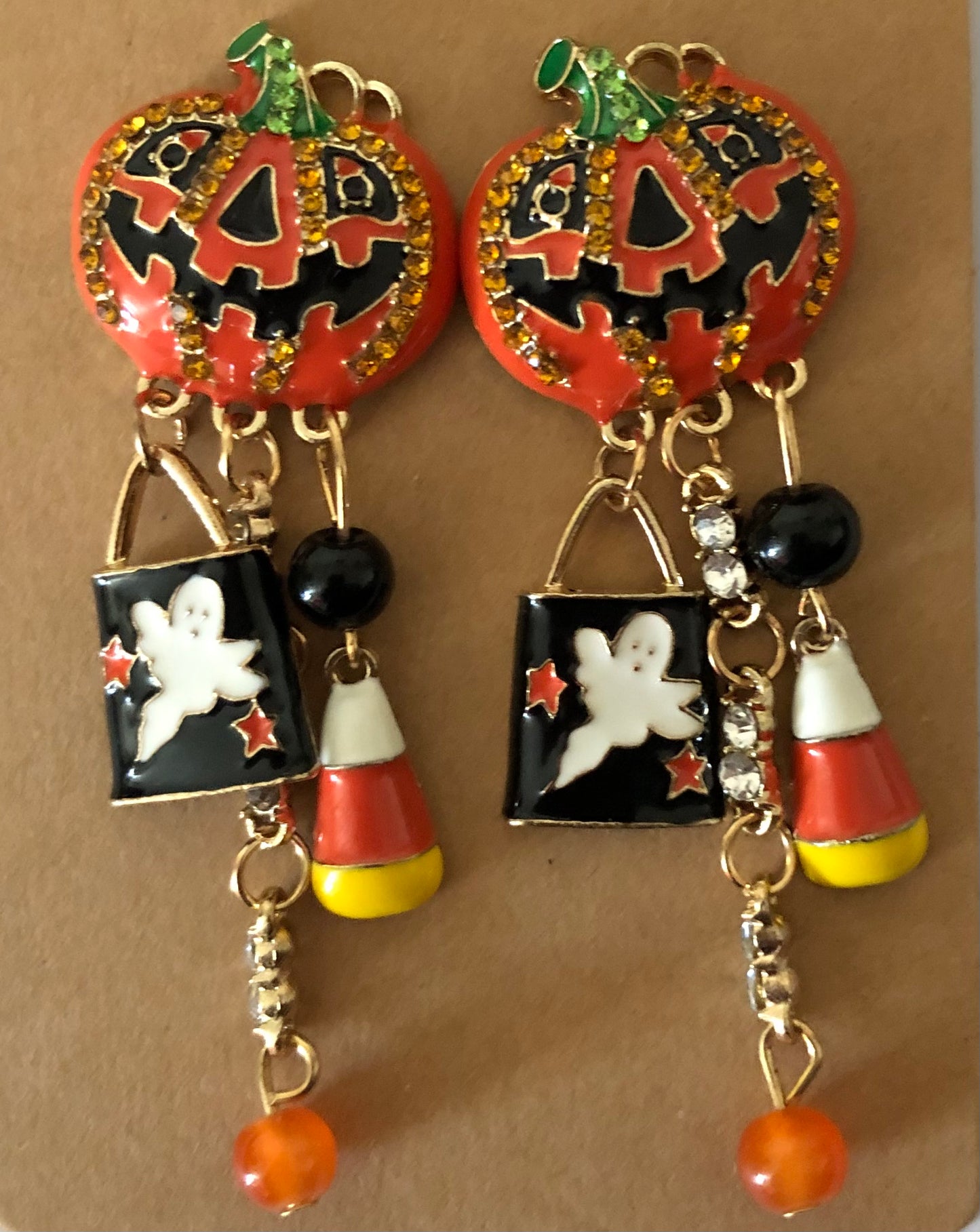 Halloween Pumpkin Spooky Earrings