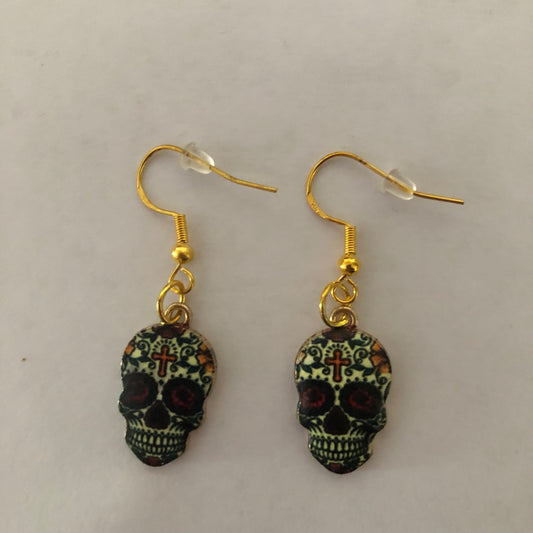 Día De Muertos Skull Calavera Earrings