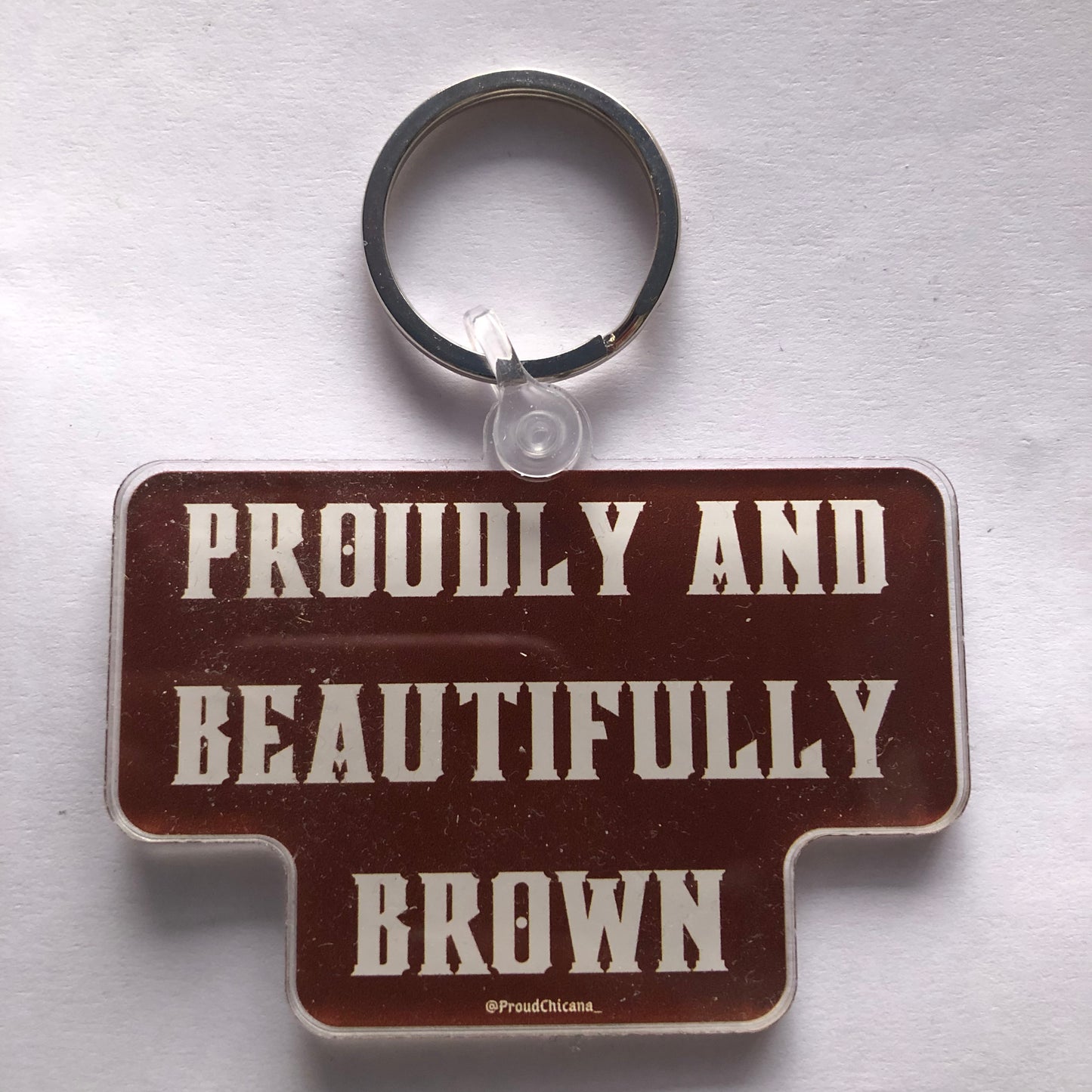 Proudly and beautifully brown keychain