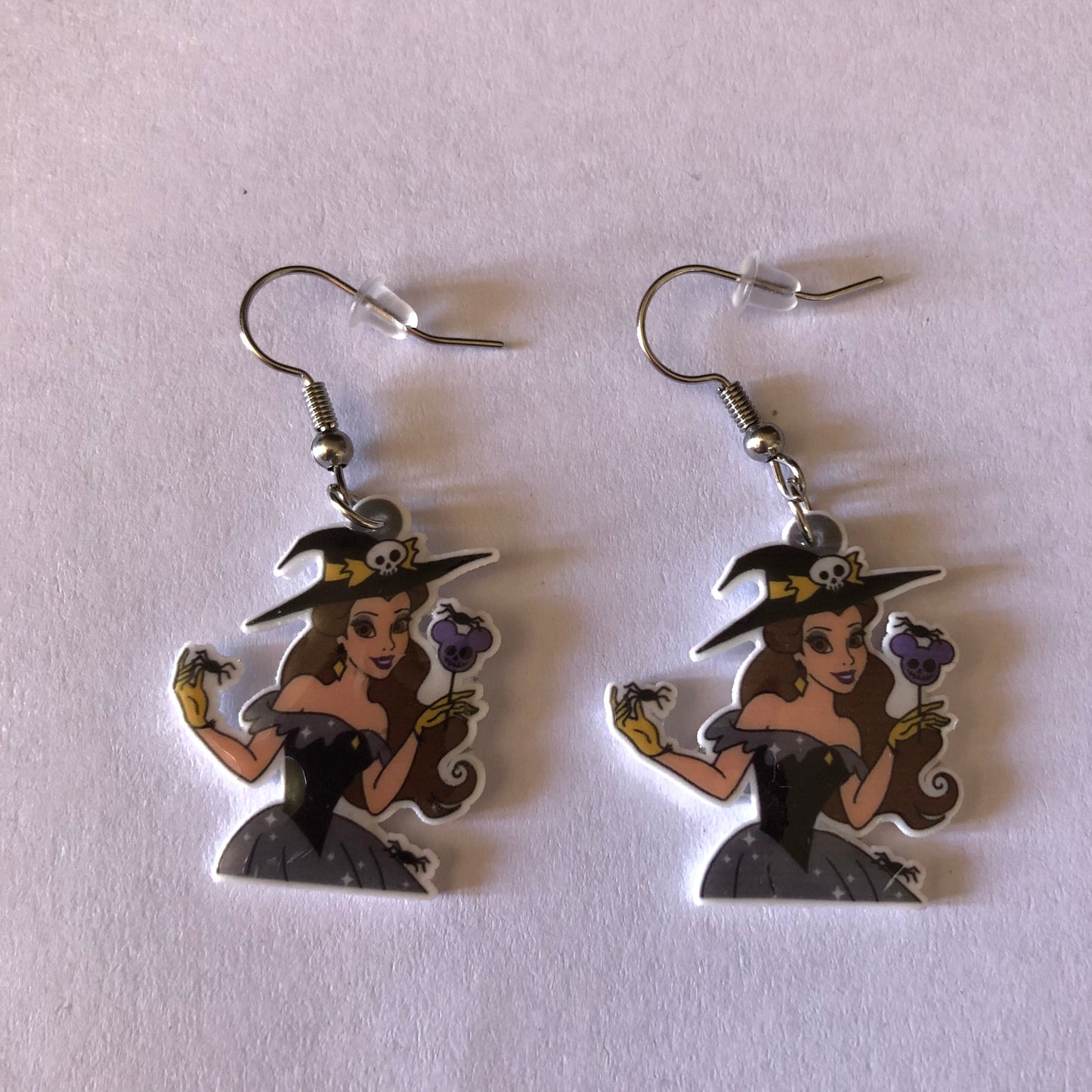 Halloween Princess Belle Witch Spooky Earrings