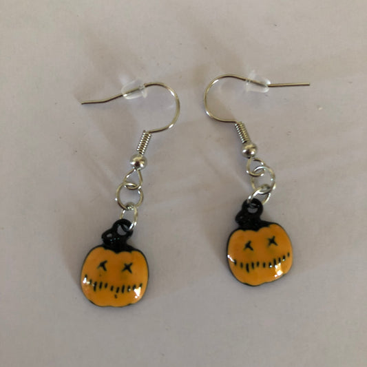 Halloween Pumpkin Spooky Earrings