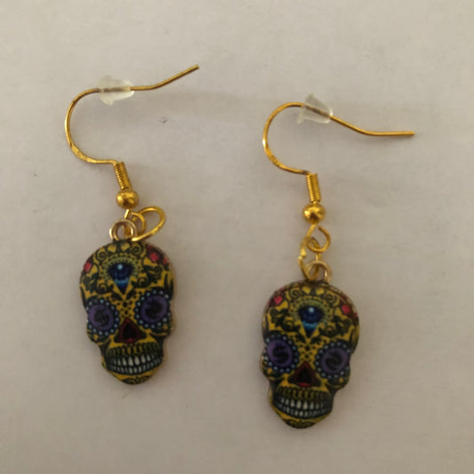 Día De Muertos Skull Calavera Earrings