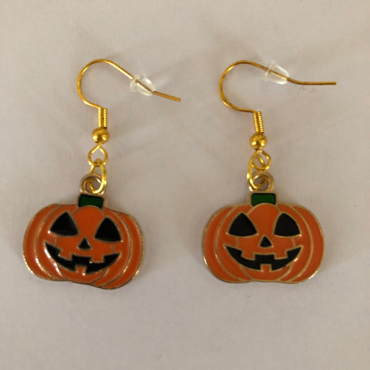 Halloween Pumpkin Spooky Earrings