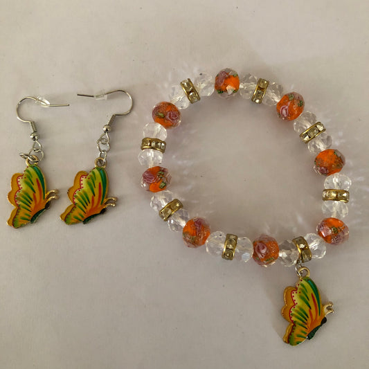 Butterfly jewelry set