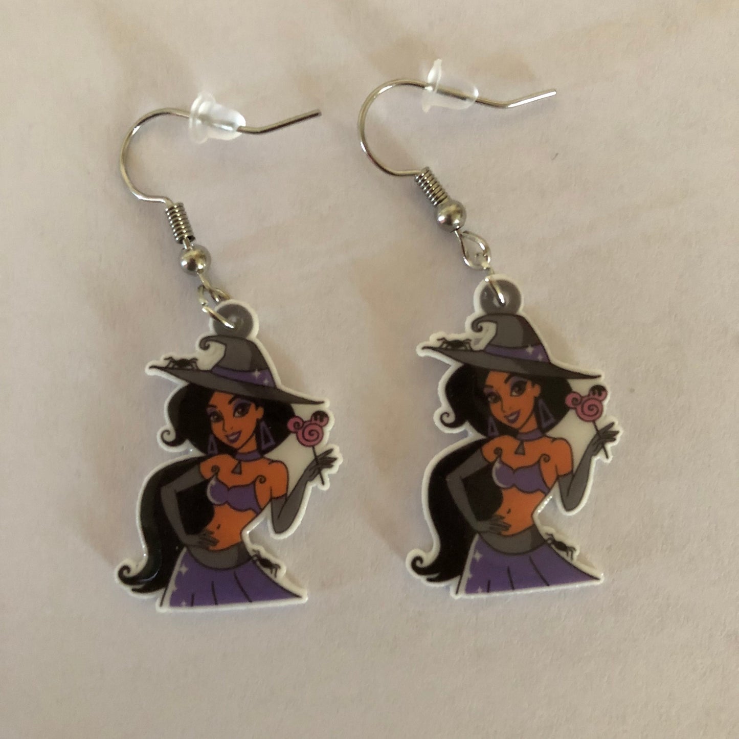 Halloween Princess Jasmine Witch Spooky Earrings