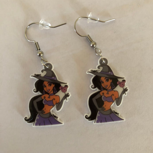 Halloween Princess Jasmine Witch Spooky Earrings