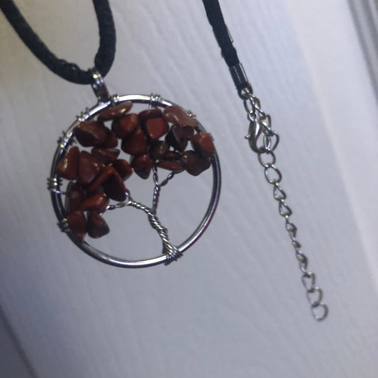 Red Jasper Tree of Life Necklace