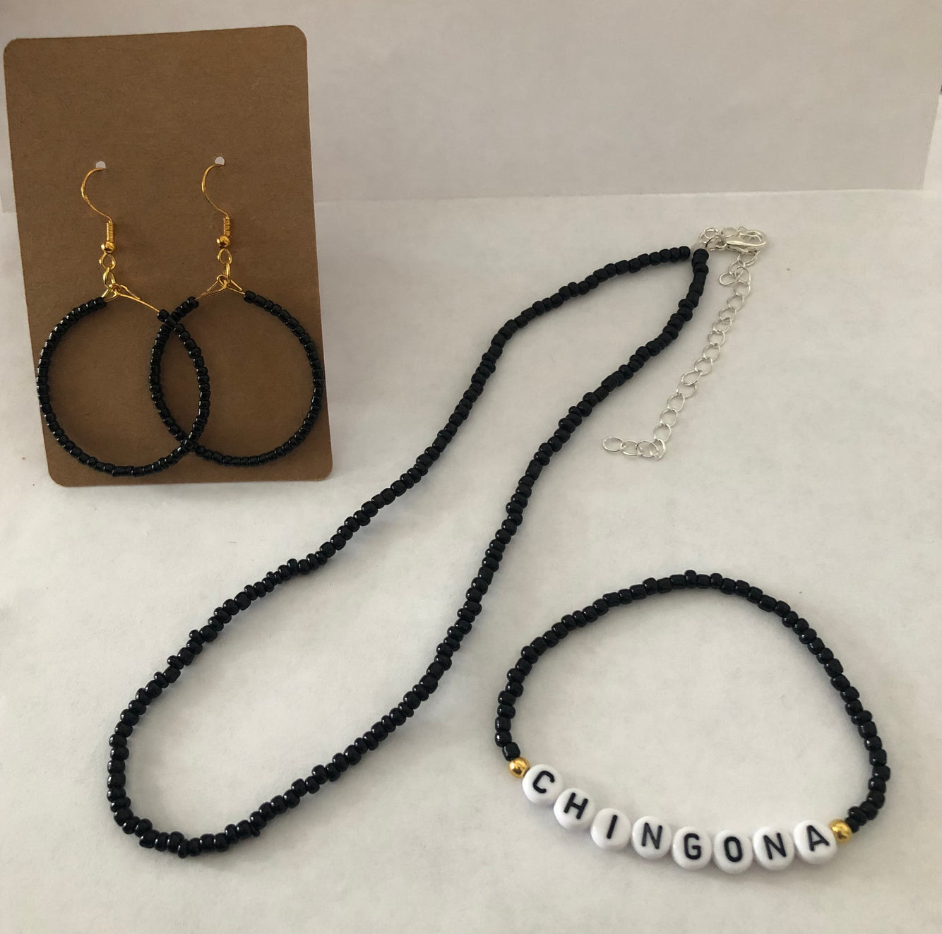 Chingona empowering jewelry set