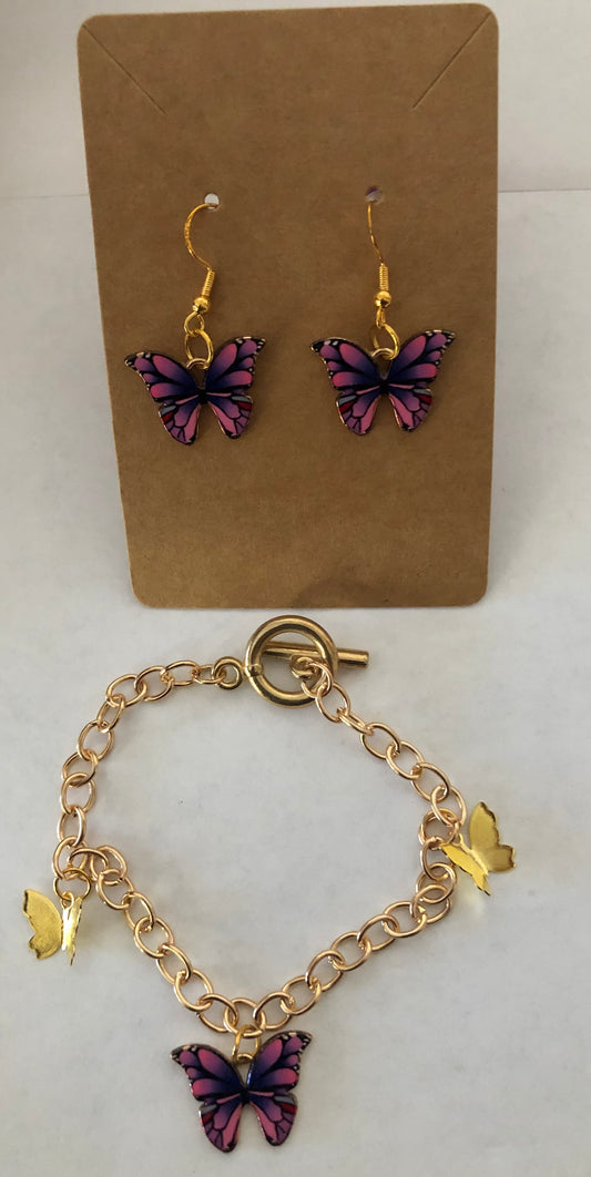 Butterfly jewelry set