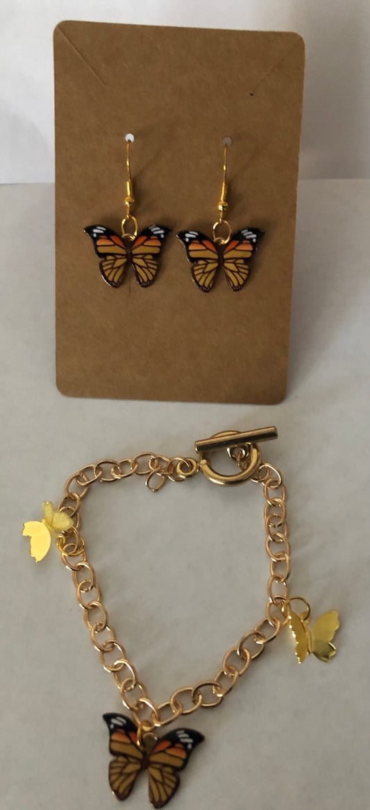 Butterfly jewelry set