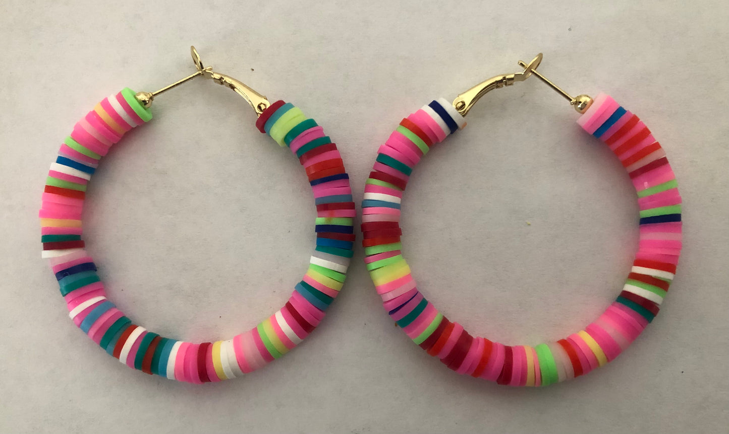 Beaded hoop earrings