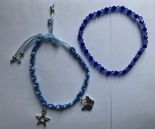 Braided and beaded bracelets