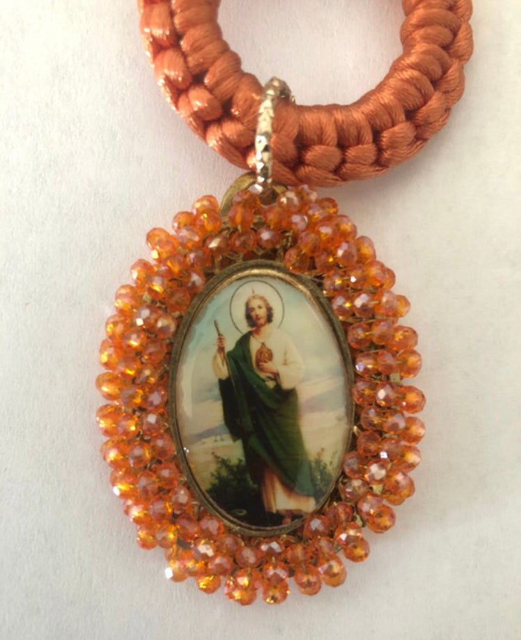 San Judas Tadeo and el Señor de la Misericordia necklace