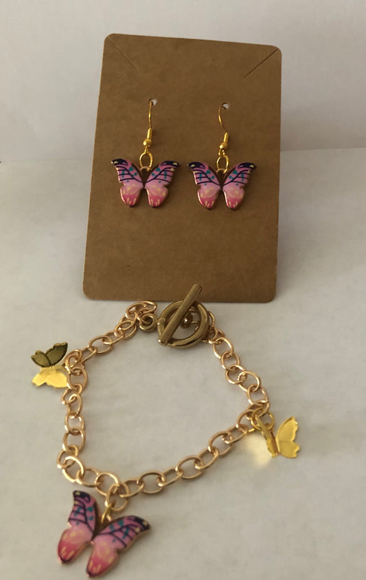 Butterfly jewelry set