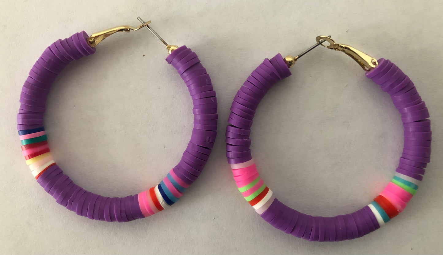 Beaded hoop earrings