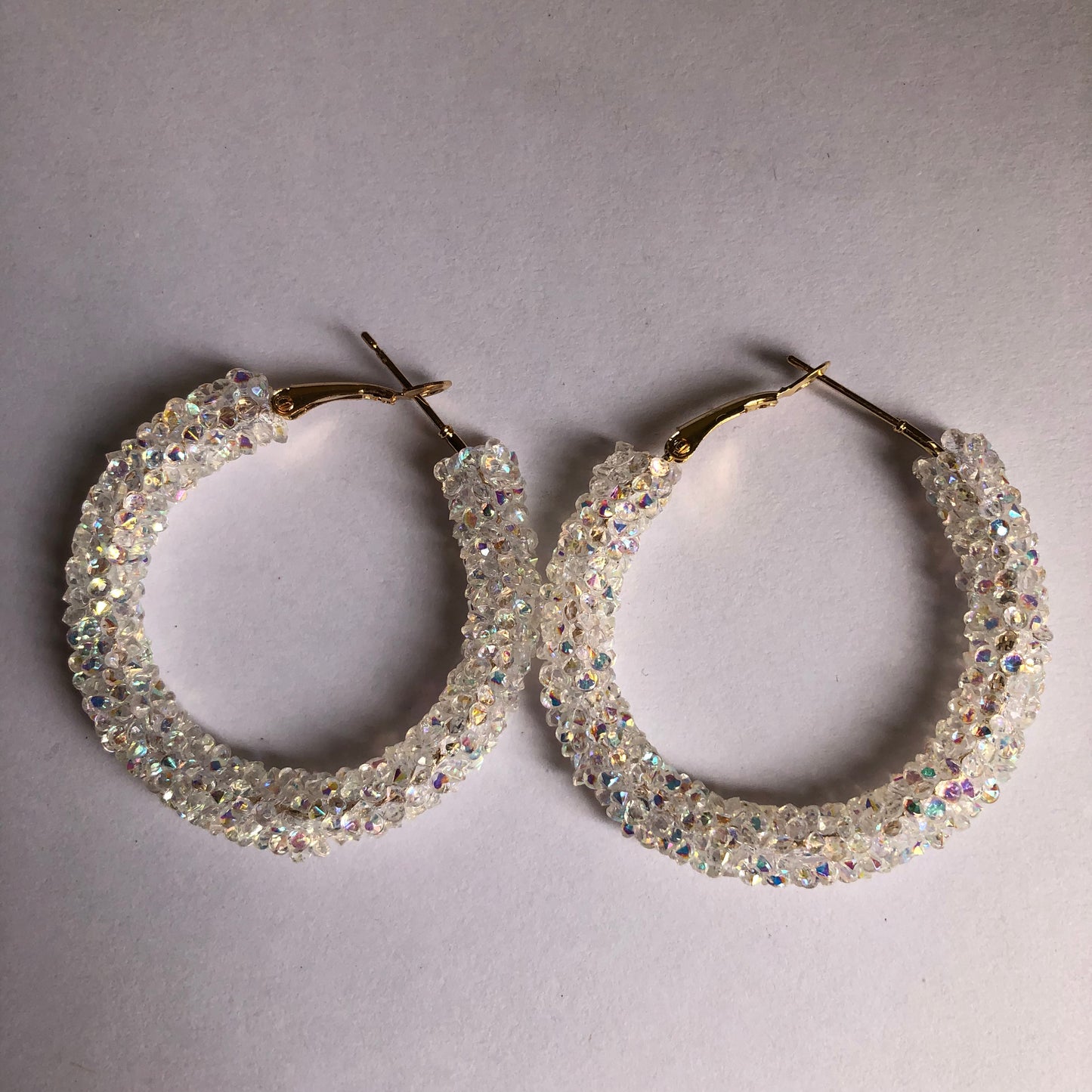Beaded hoop earrings