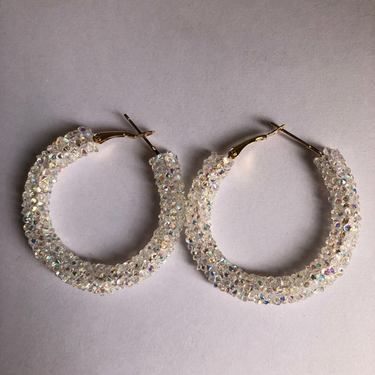 Beaded hoop earrings