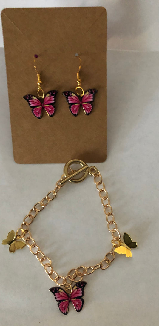 Butterfly jewelry set